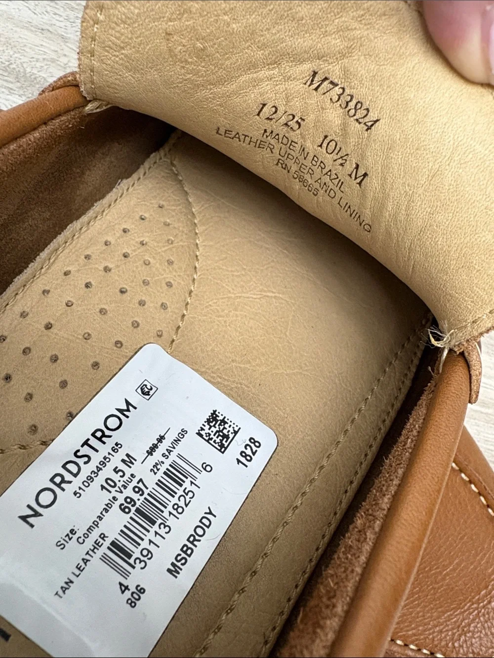 Nordstrom Rack Brody Loafer in Tan Leather Men Size 10.5
